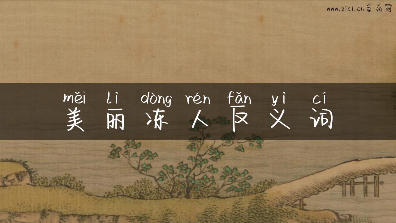 美丽冻人反义词