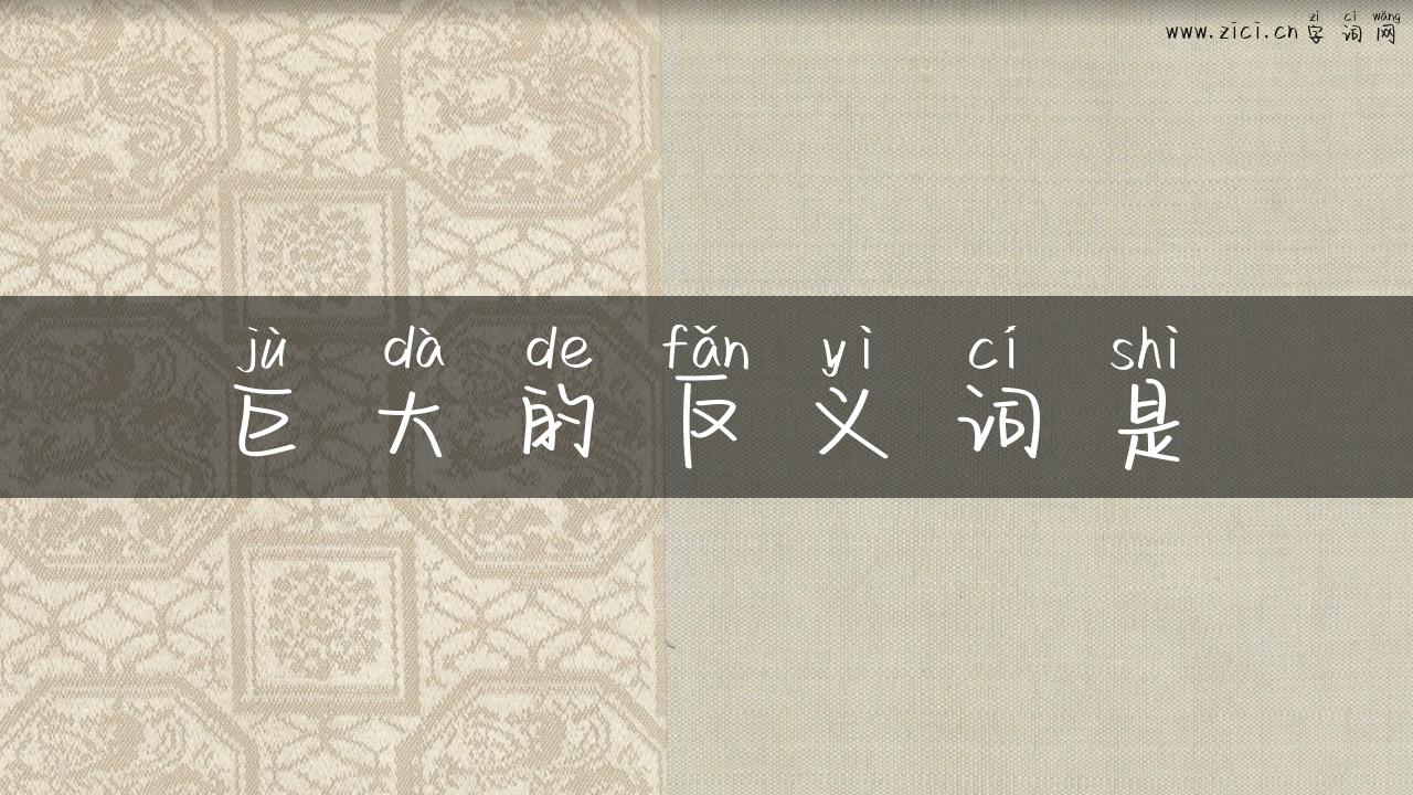 巨大的反义词是
