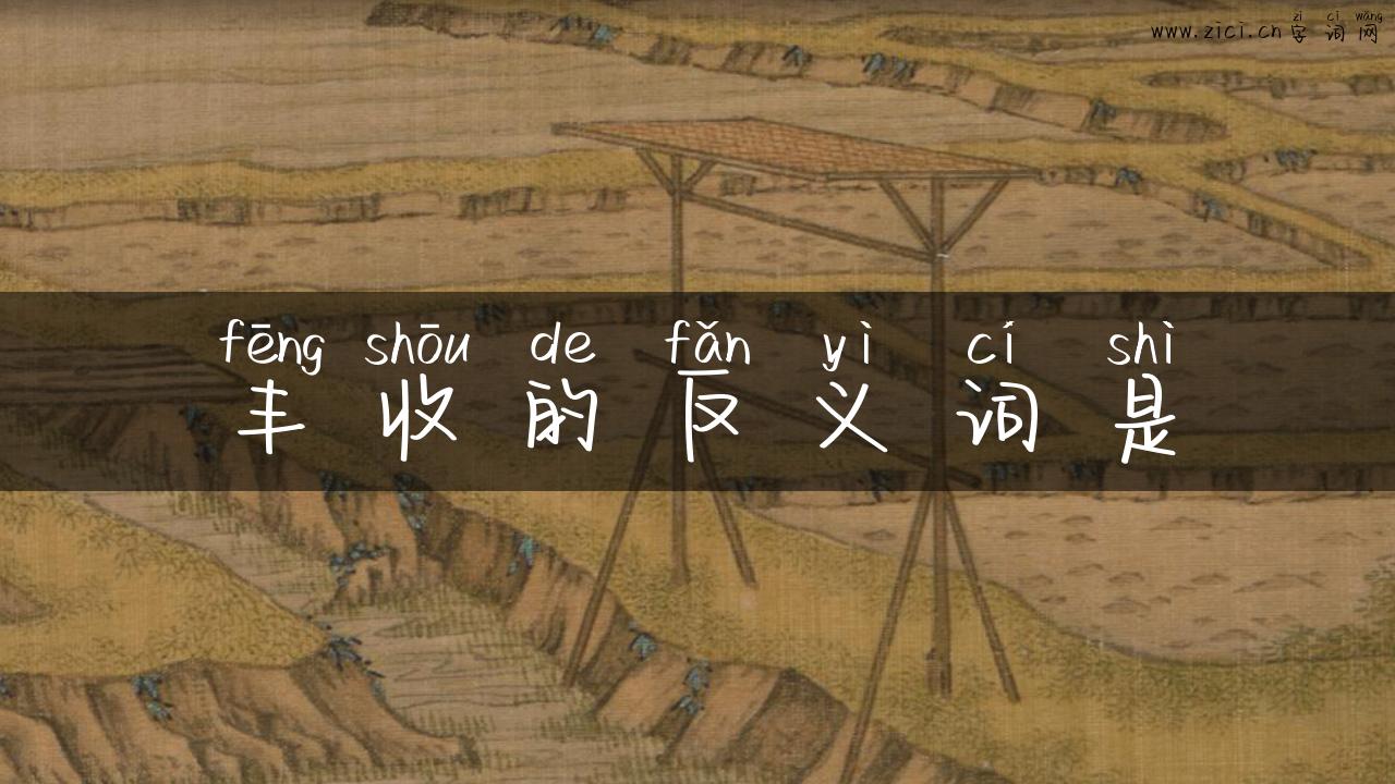 丰收的反义词是