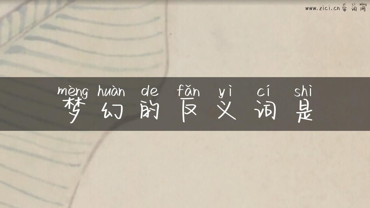 梦幻的反义词是