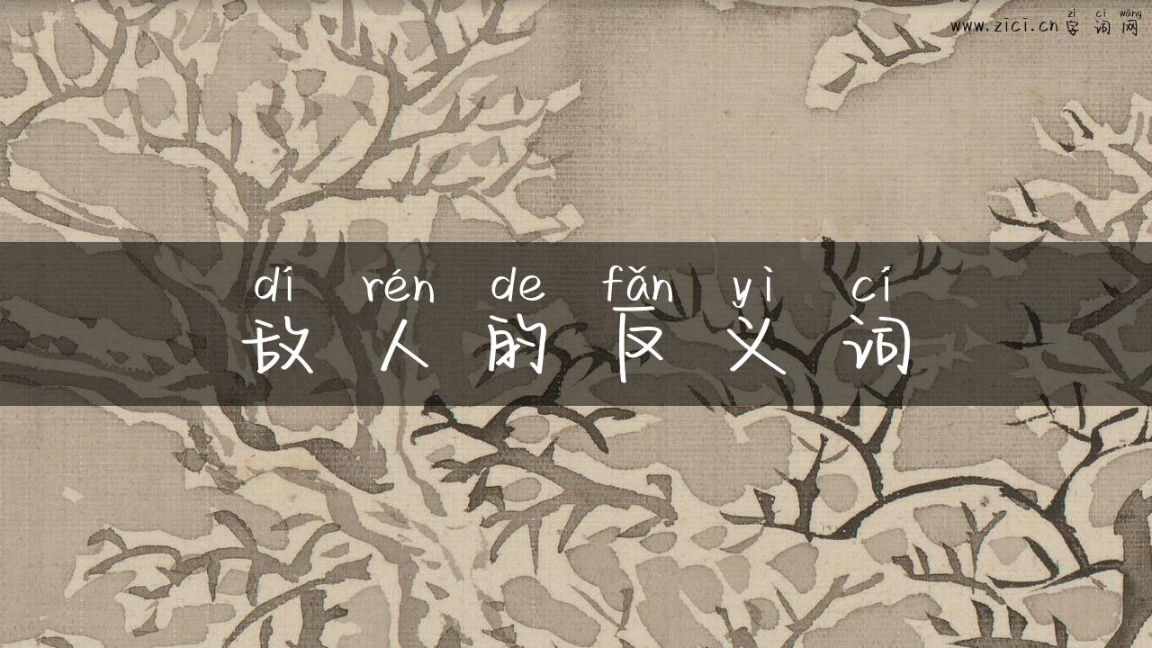 敌人的反义词