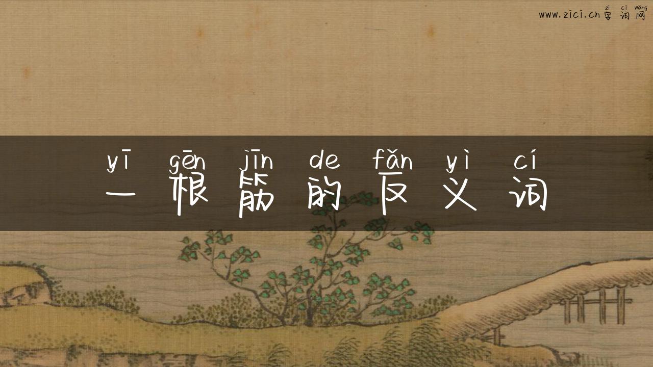 一根筋的反义词