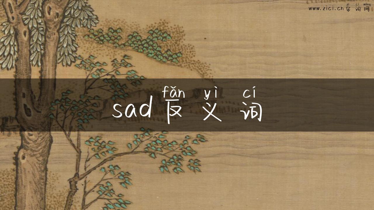sad反义词
