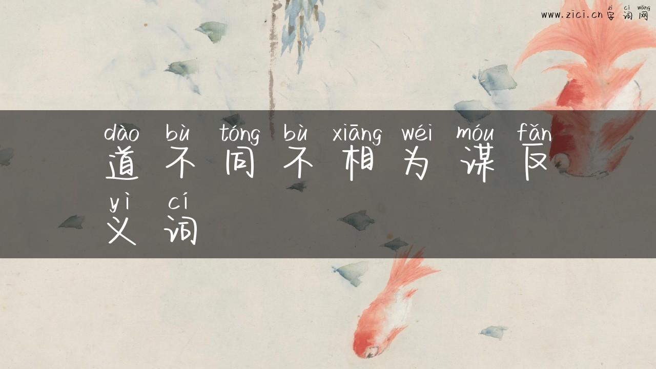 道不同不相为谋反义词