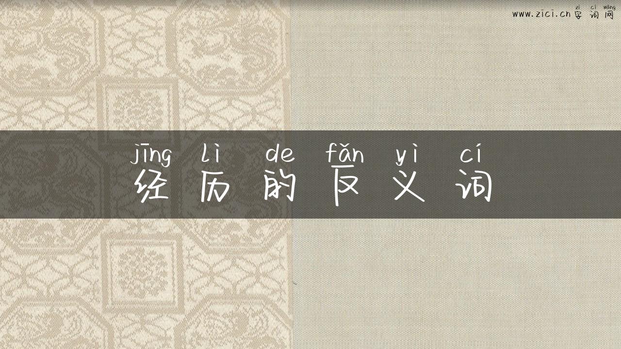 经历的反义词