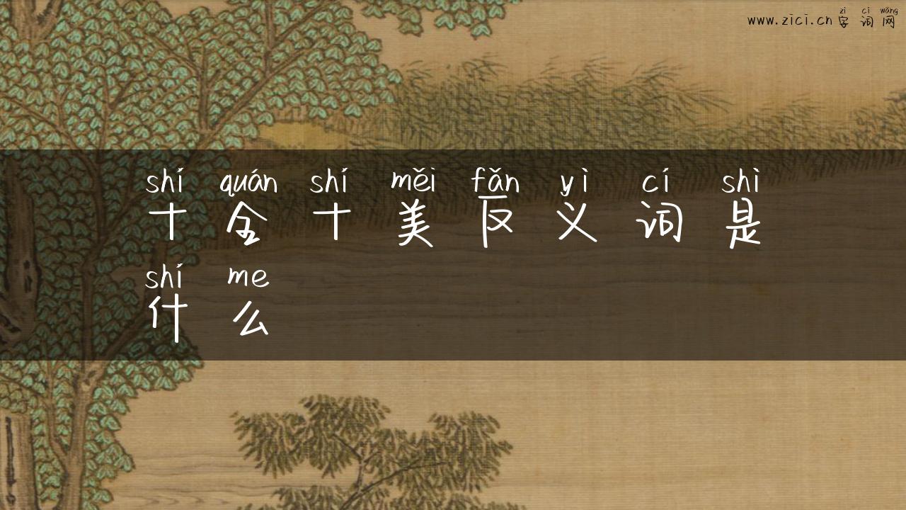 十全十美反义词是什么