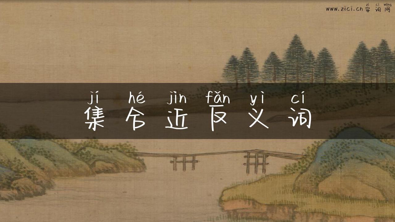 集合近反义词