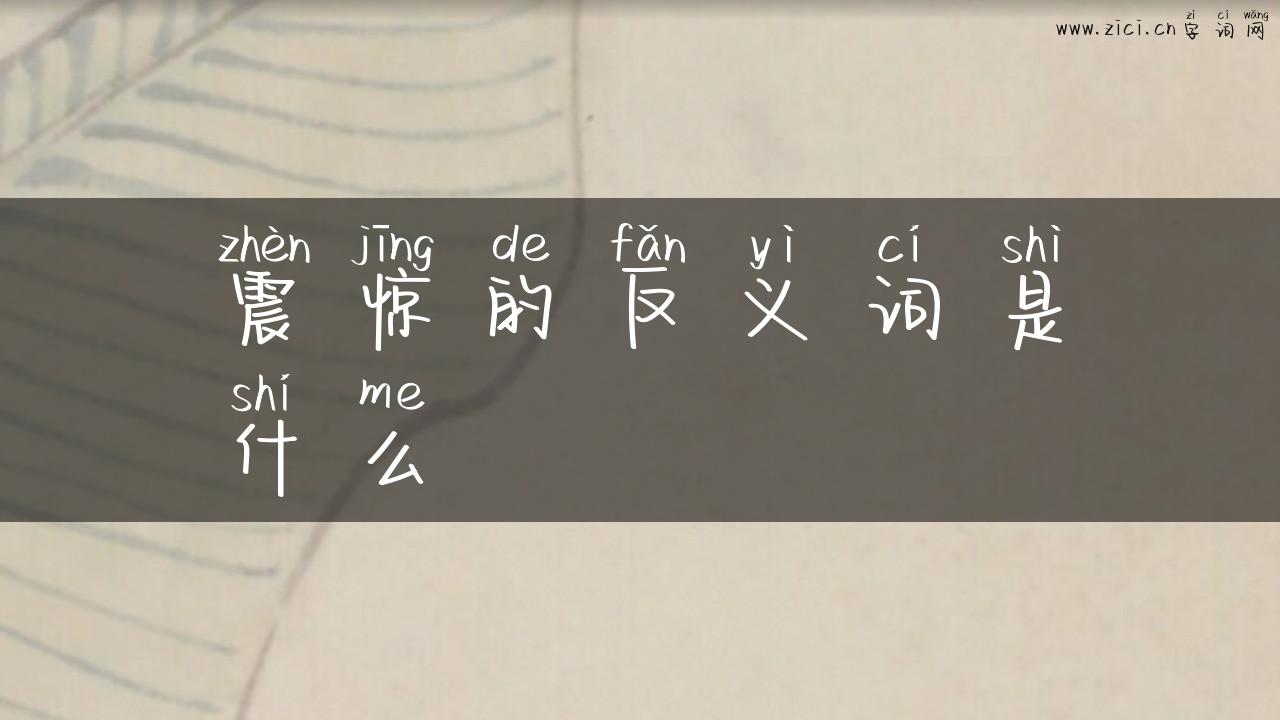 震惊的反义词是什么