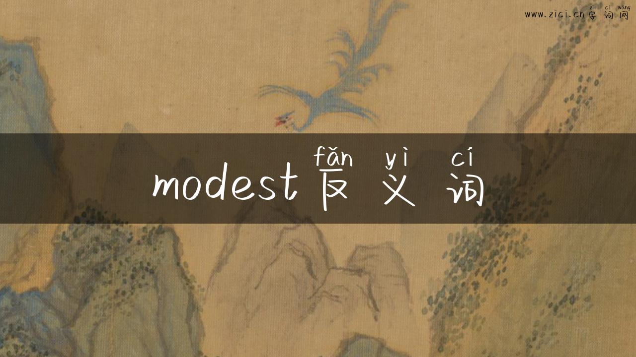 modest反义词