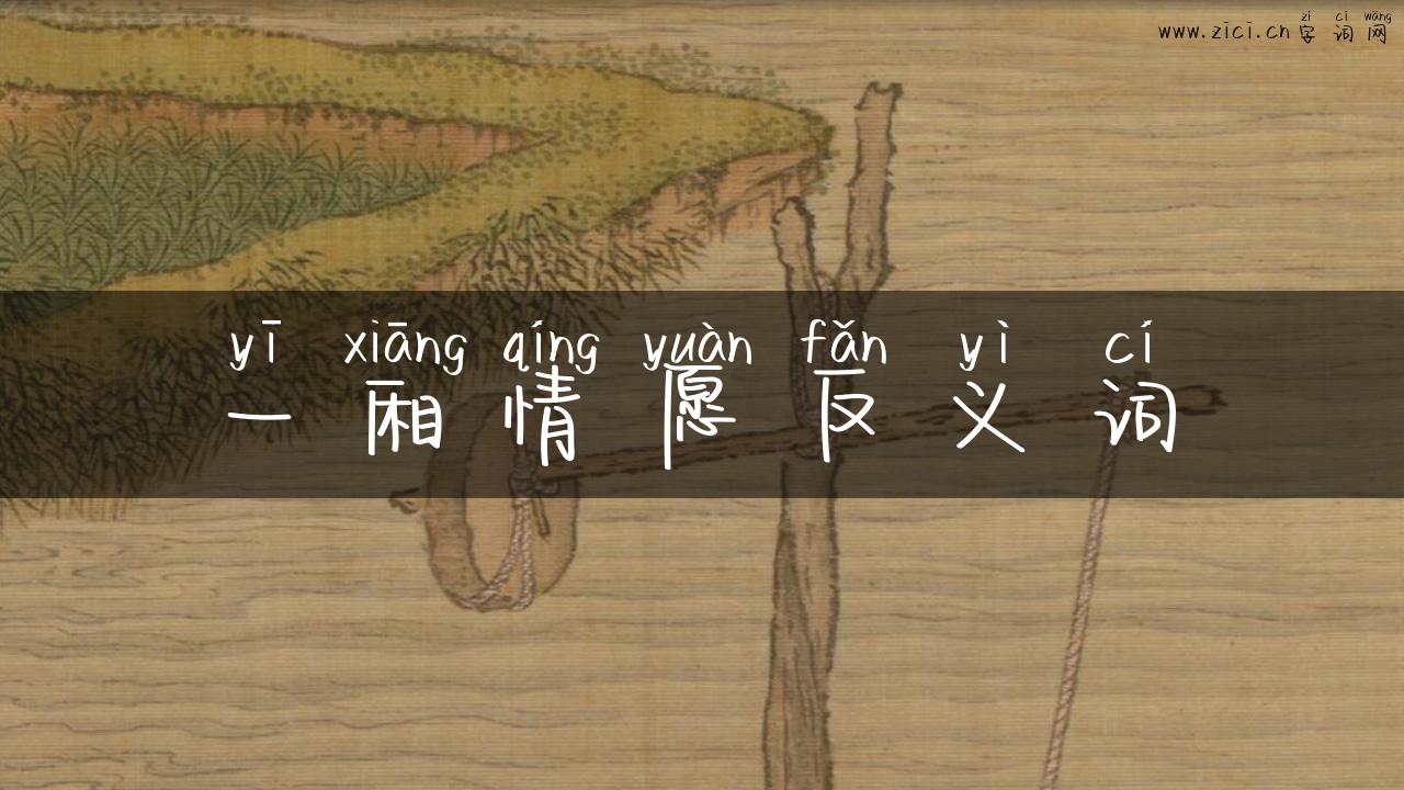 一厢情愿反义词