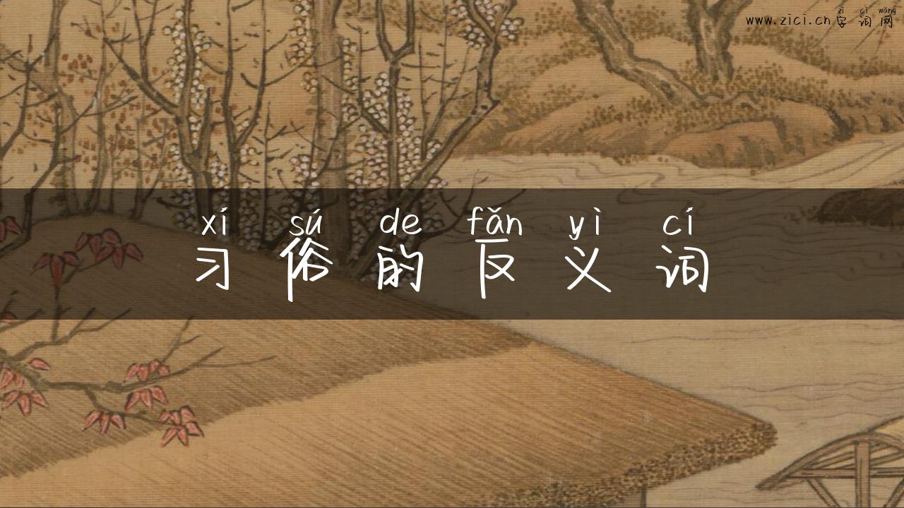 习俗的反义词
