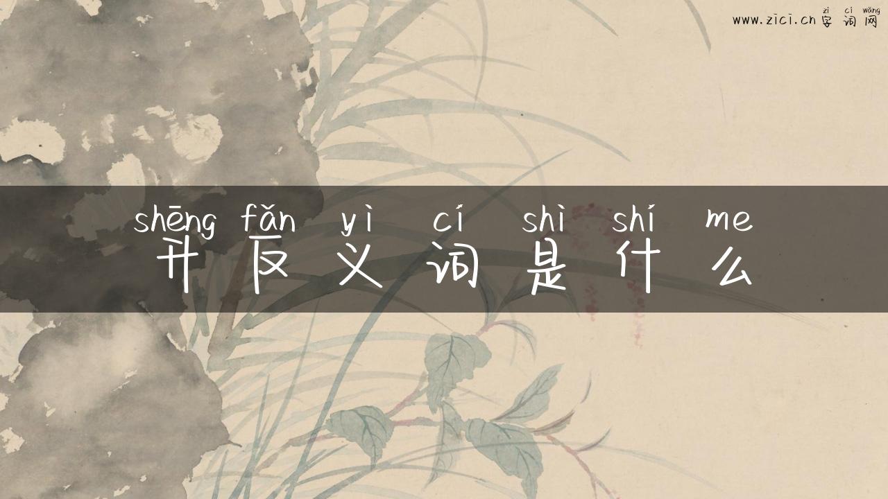 升反义词是什么