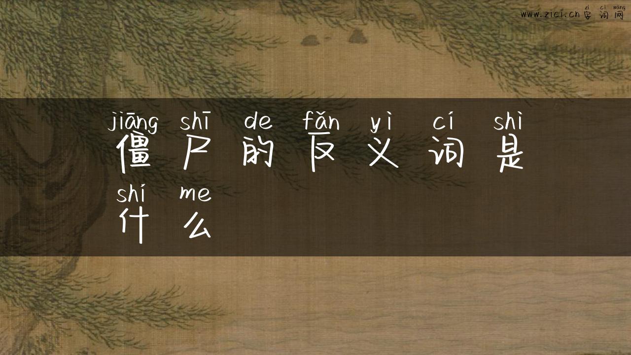 僵尸的反义词是什么