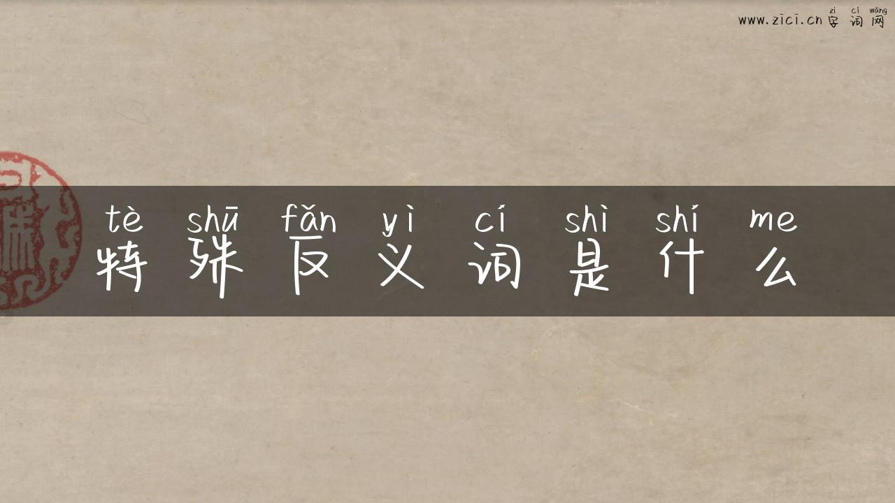 特殊反义词是什么