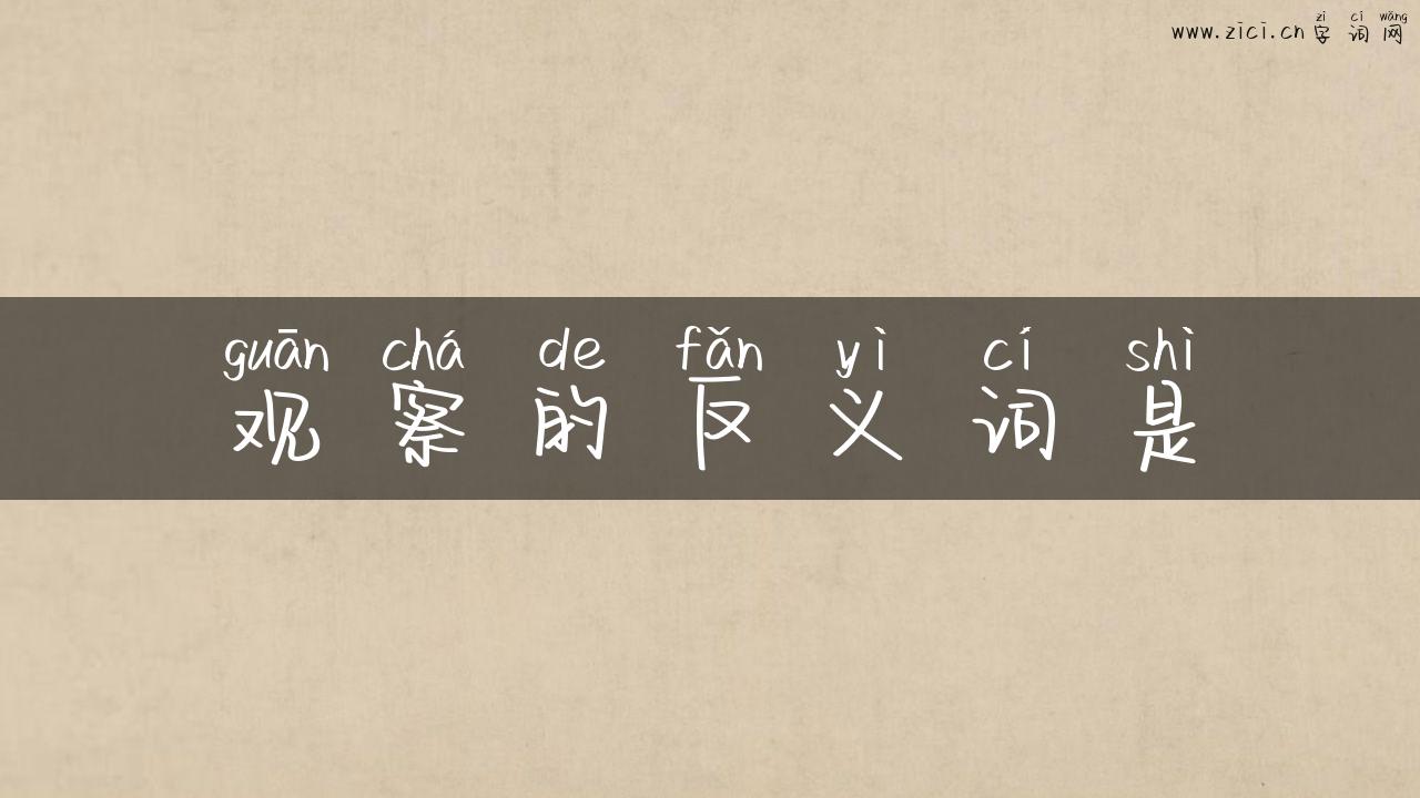 观察的反义词是