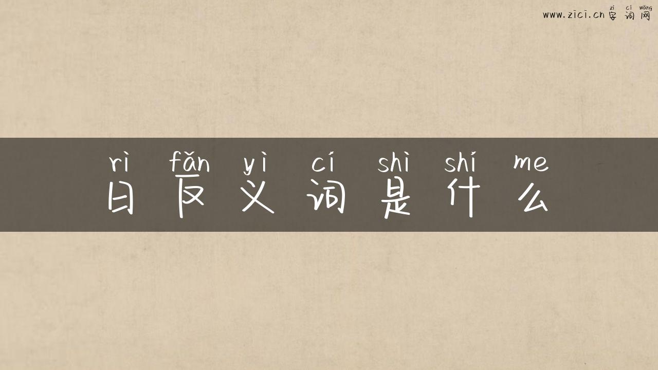 日反义词是什么