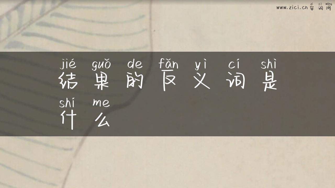 结果的反义词是什么