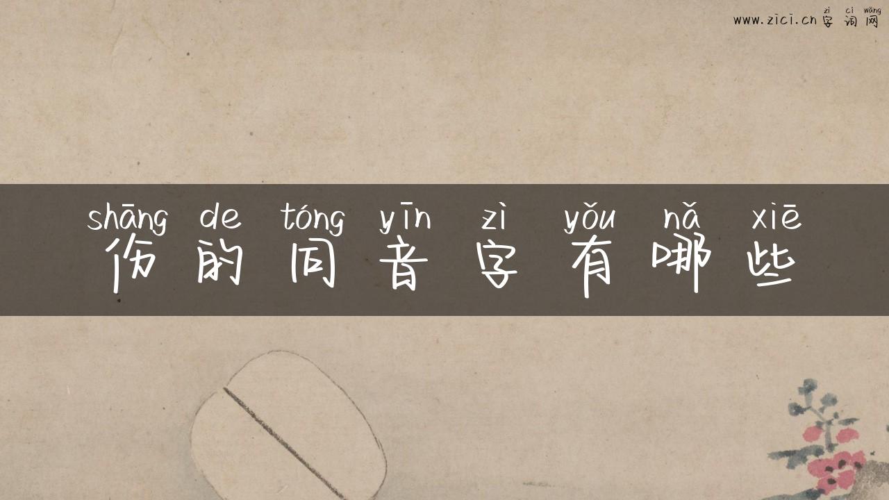 伤的同音字有哪些