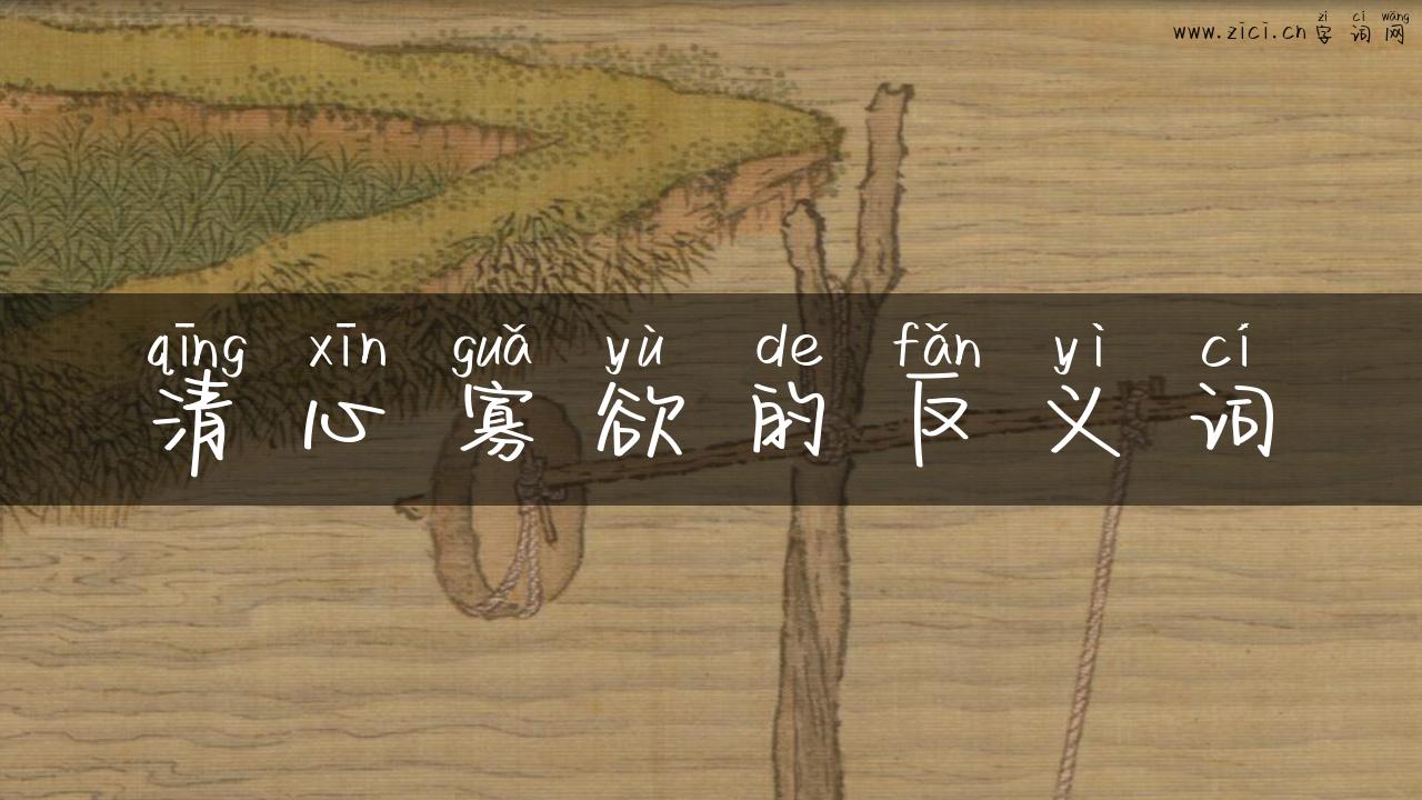 清心寡欲的反义词