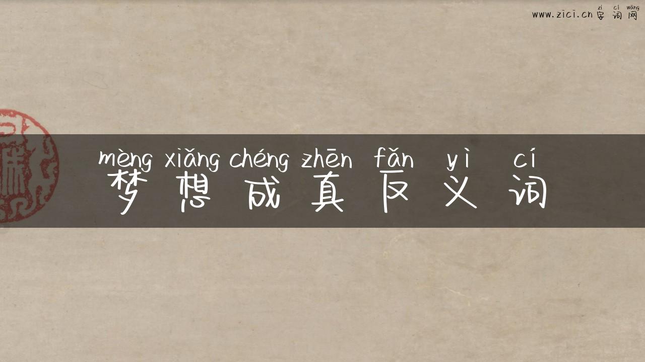 梦想成真反义词