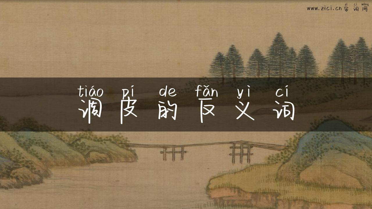 调皮的反义词