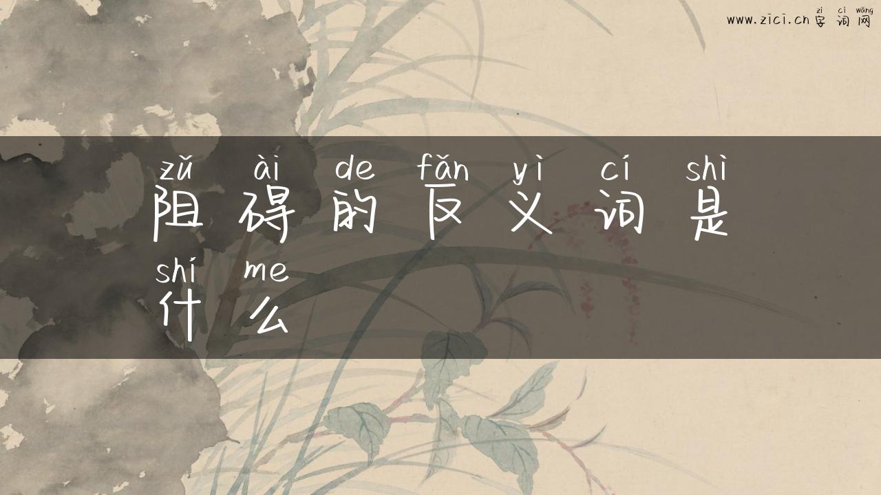 阻碍的反义词是什么