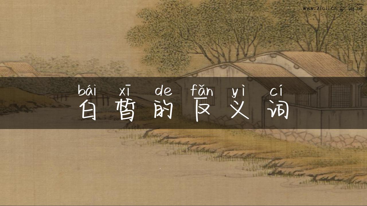 白皙的反义词