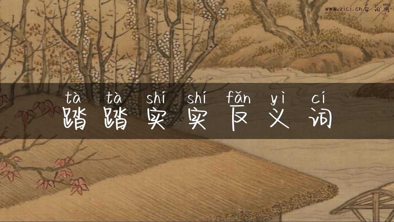 踏踏实实反义词