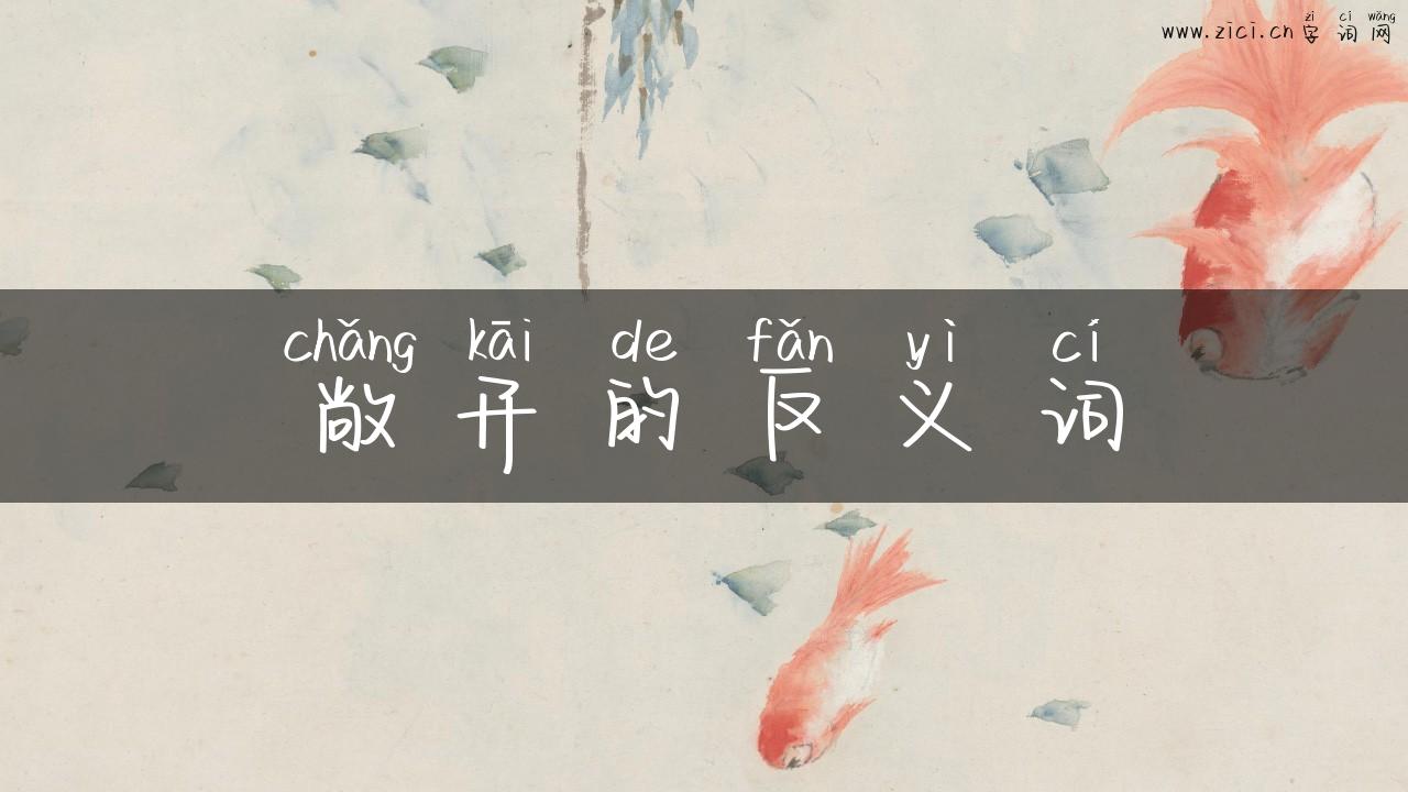 敞开的反义词