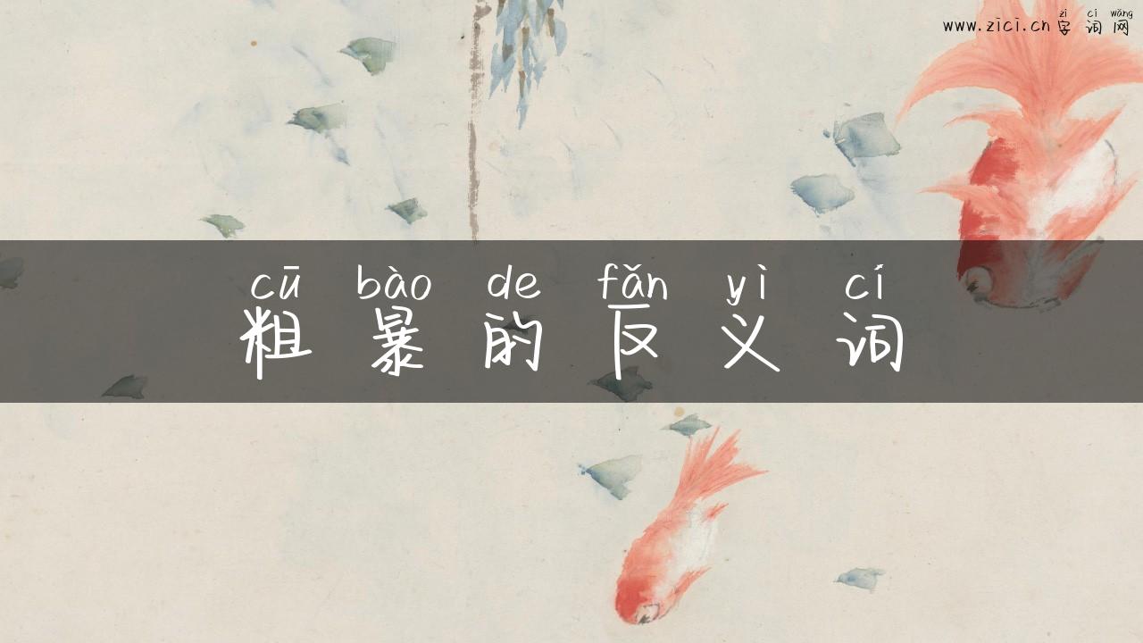 粗暴的反义词