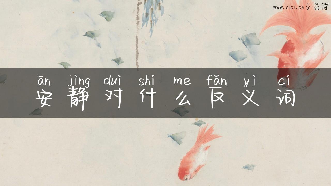 安静对什么反义词