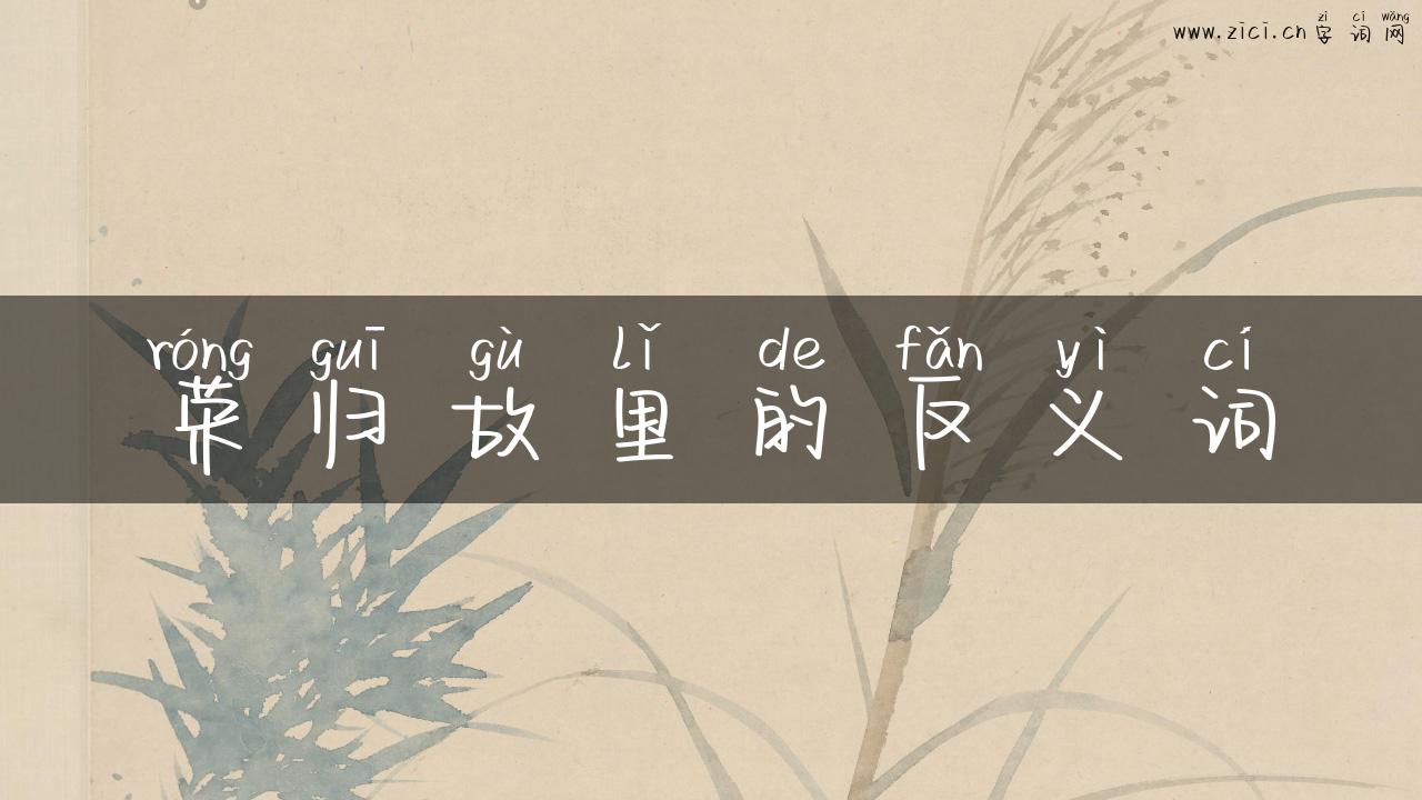 荣归故里的反义词