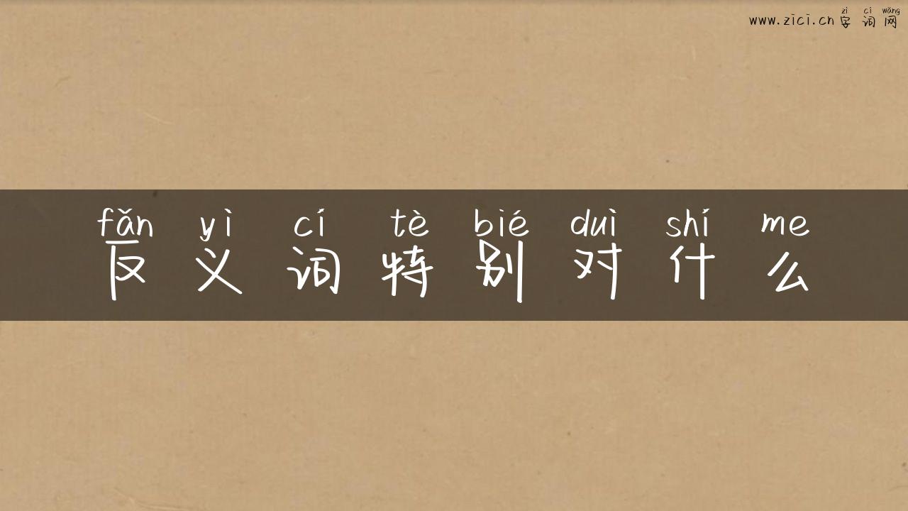 反义词特别对什么