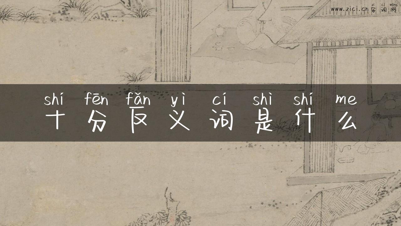 十分反义词是什么