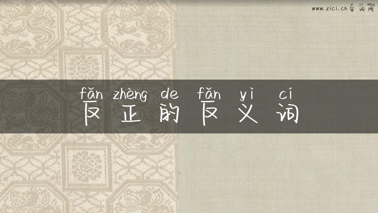 反正的反义词
