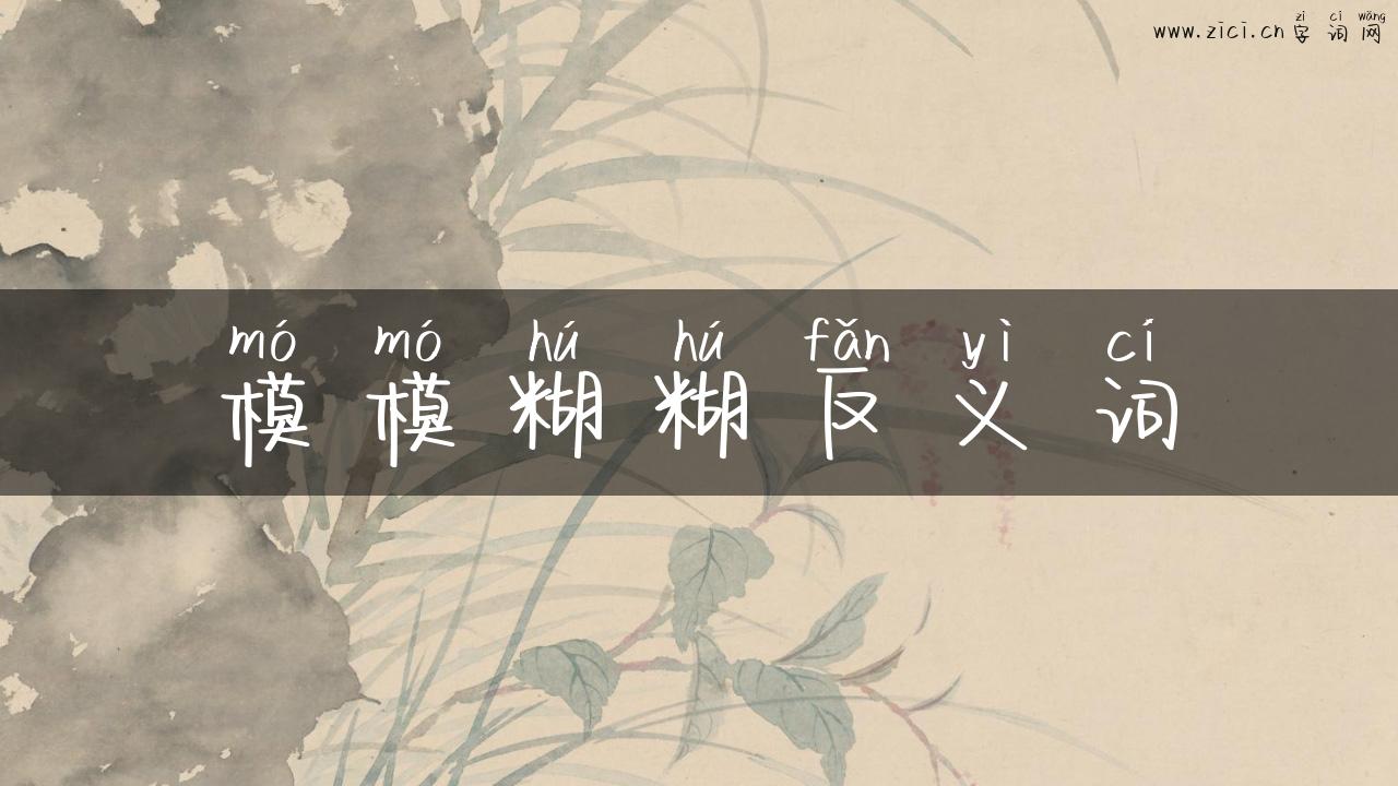 模模糊糊反义词