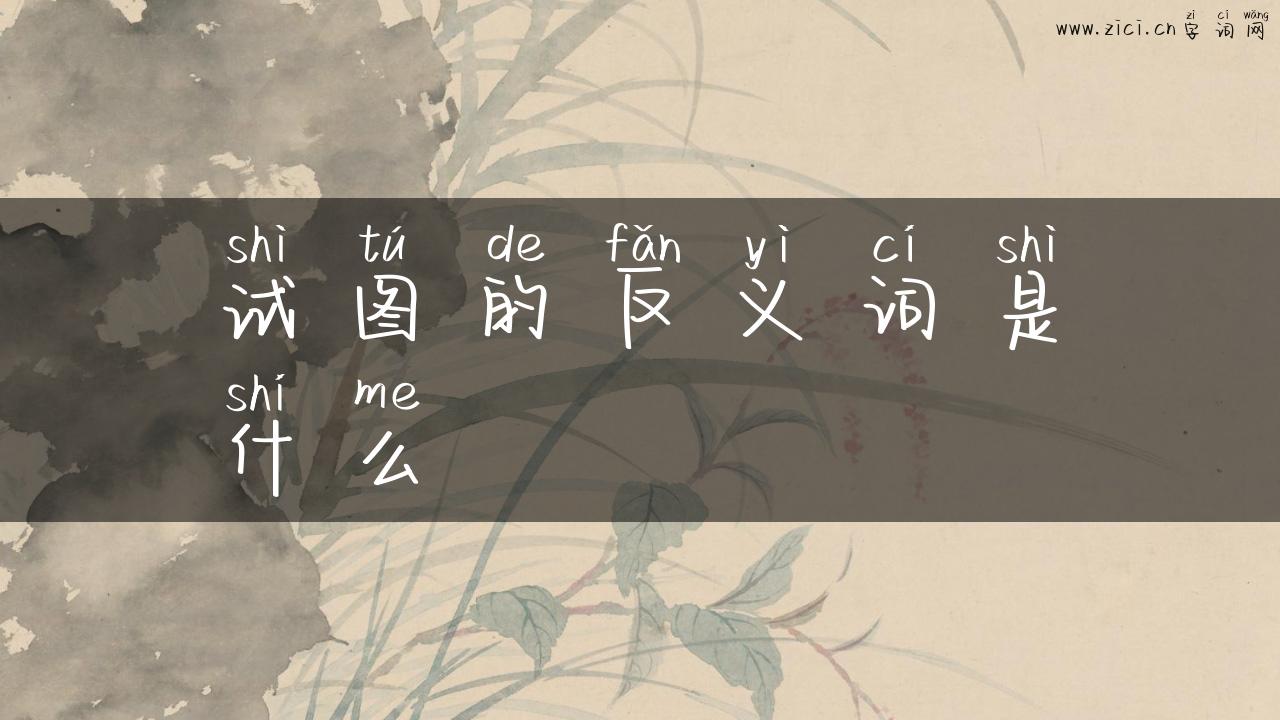 试图的反义词是什么