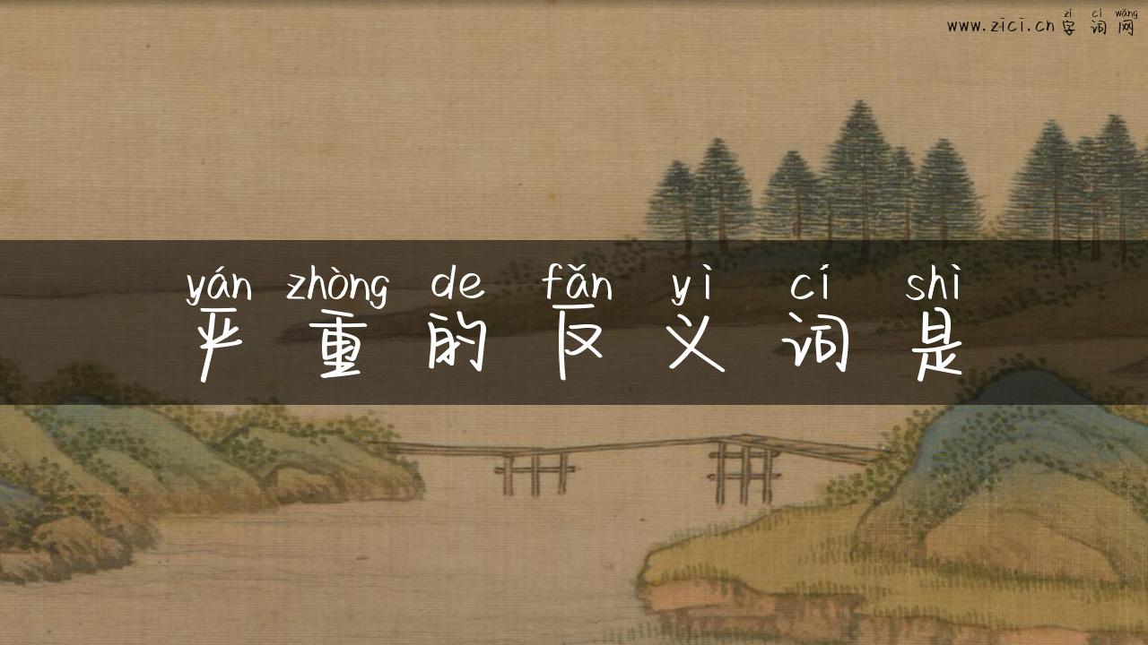 严重的反义词是