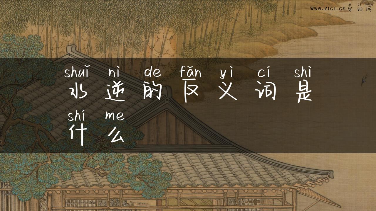 水逆的反义词是什么