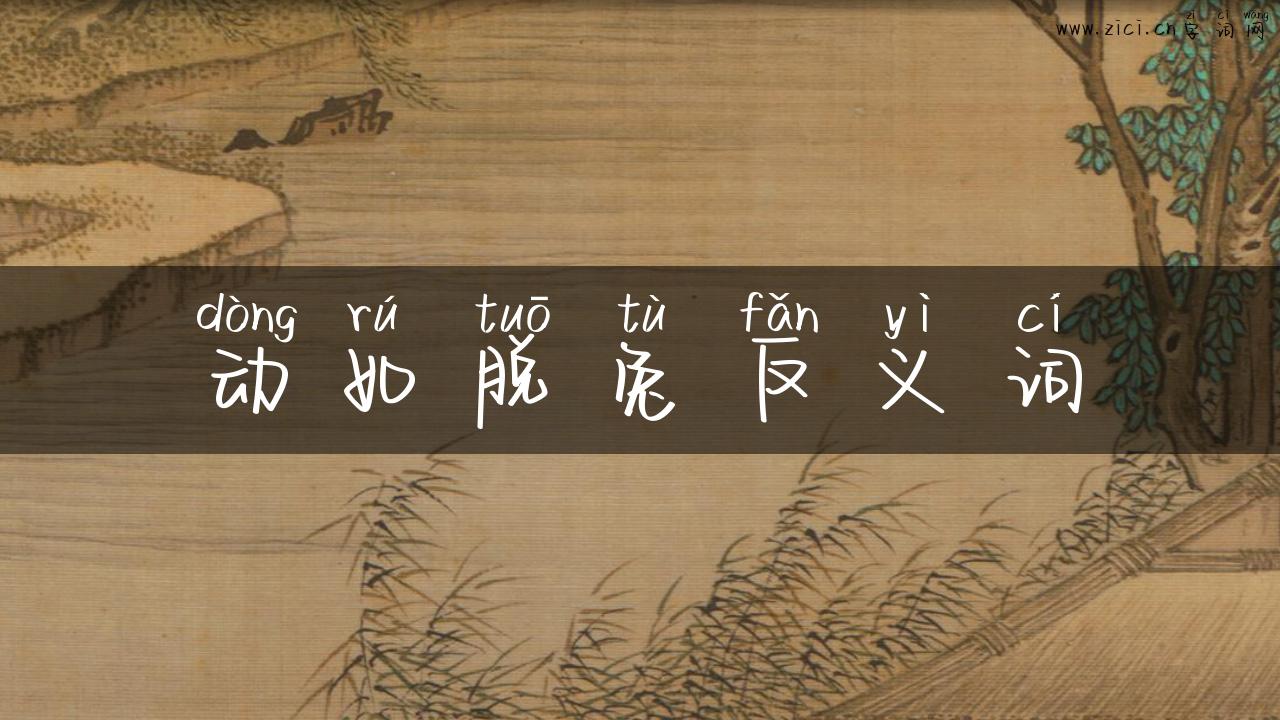 动如脱兔反义词