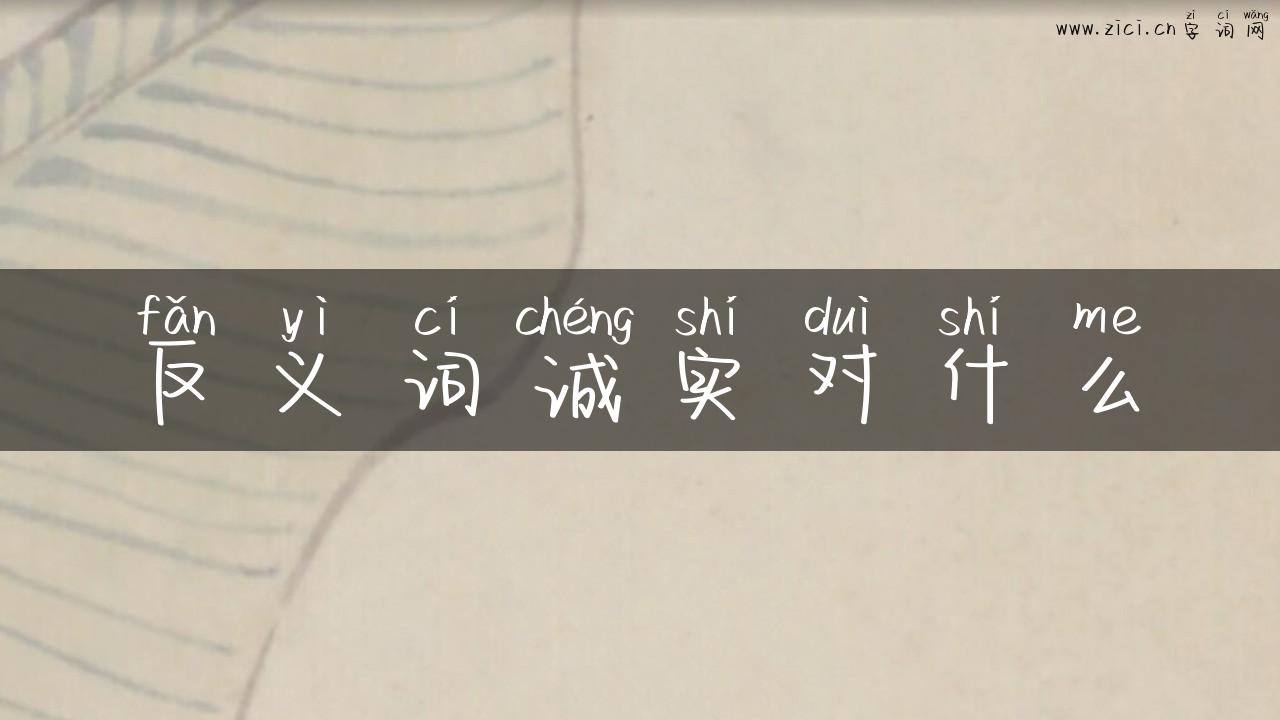 反义词诚实对什么