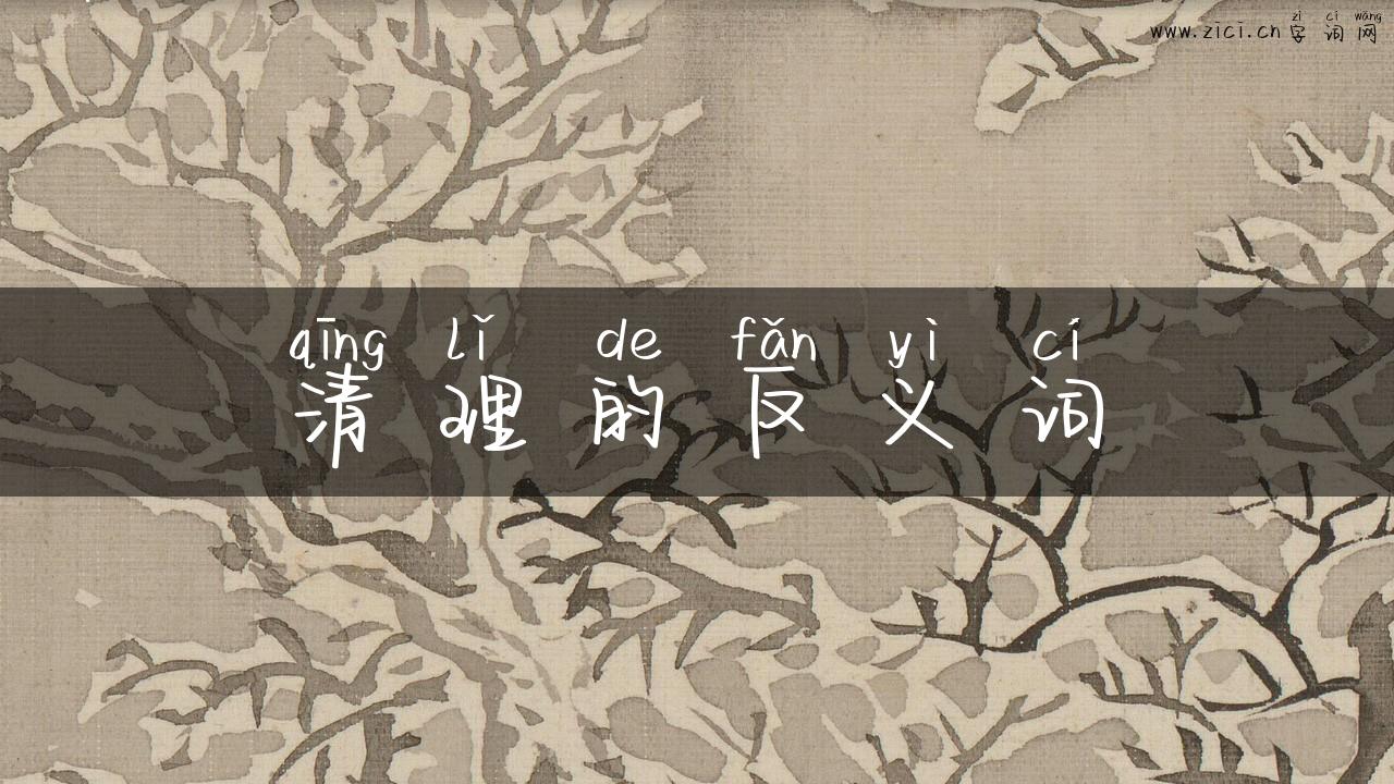 清理的反义词