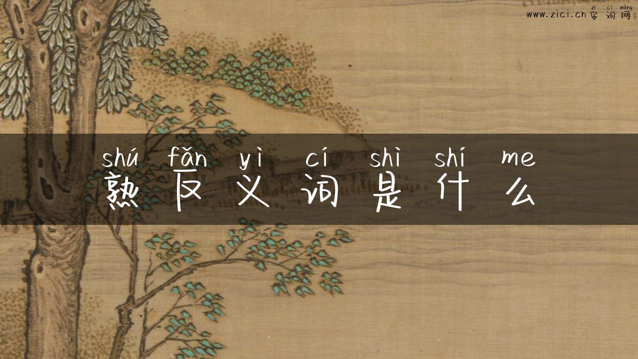熟反义词是什么