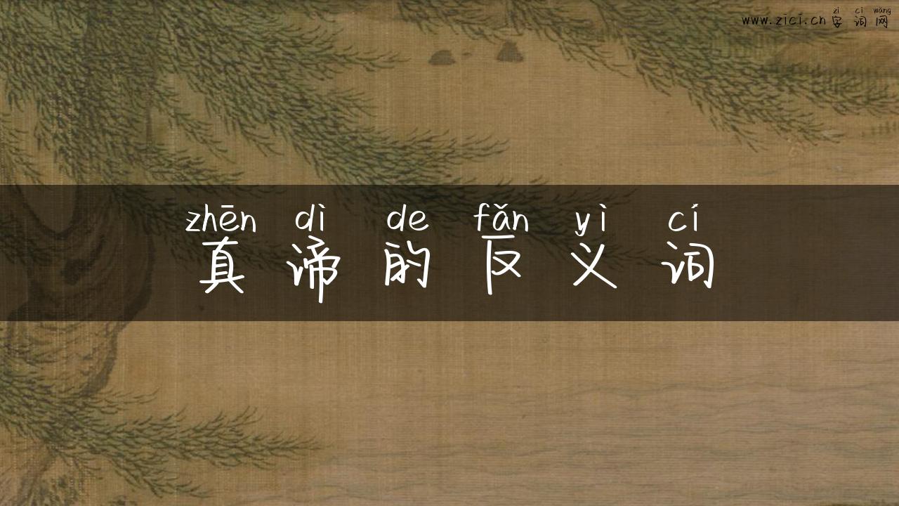 真谛的反义词