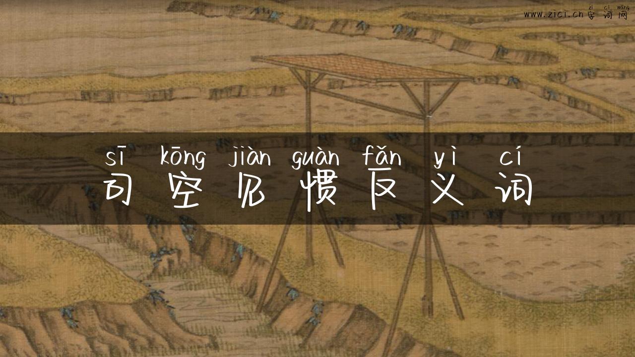 司空见惯反义词