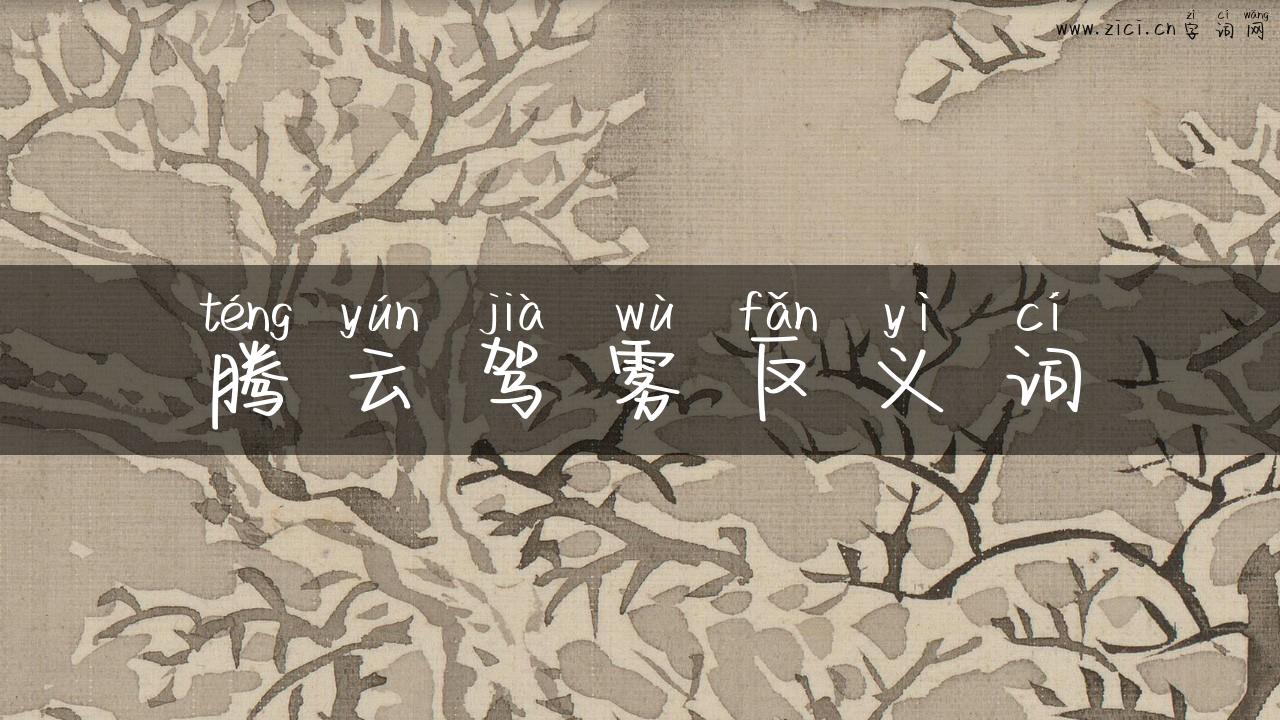 腾云驾雾反义词