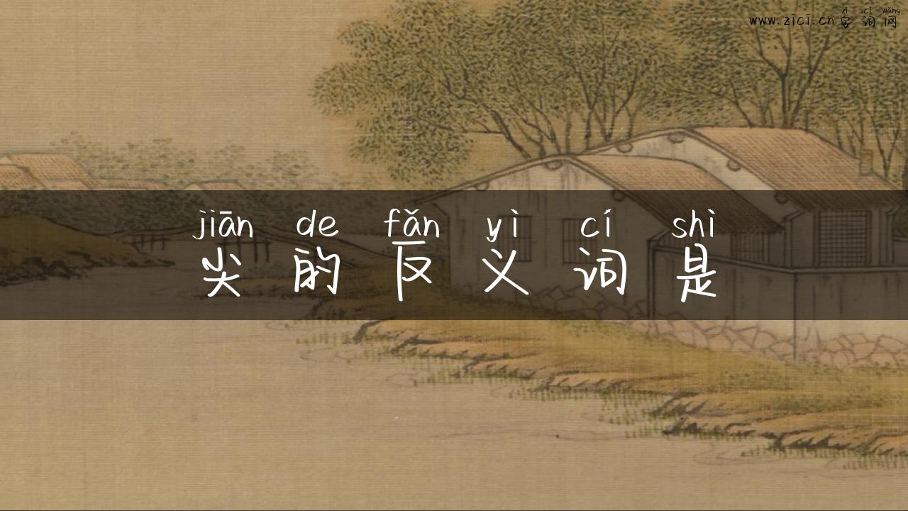 尖的反义词是