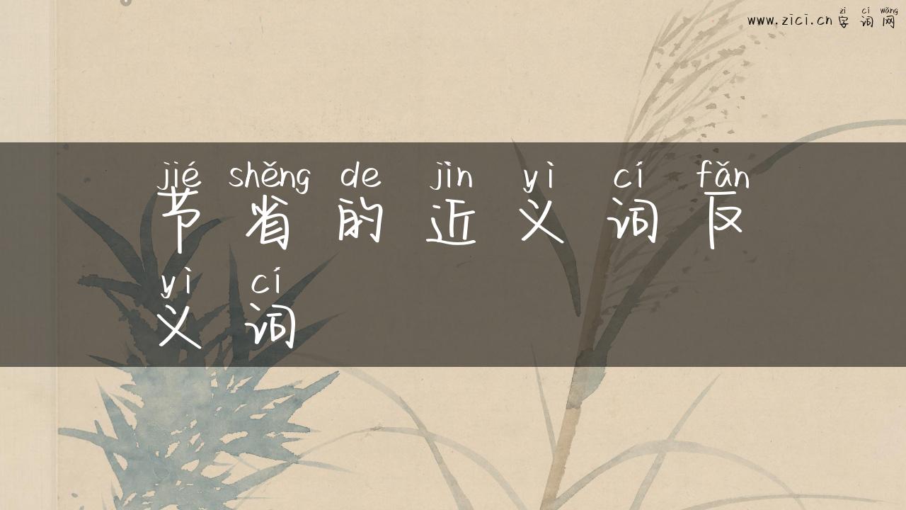 节省的近义词反义词