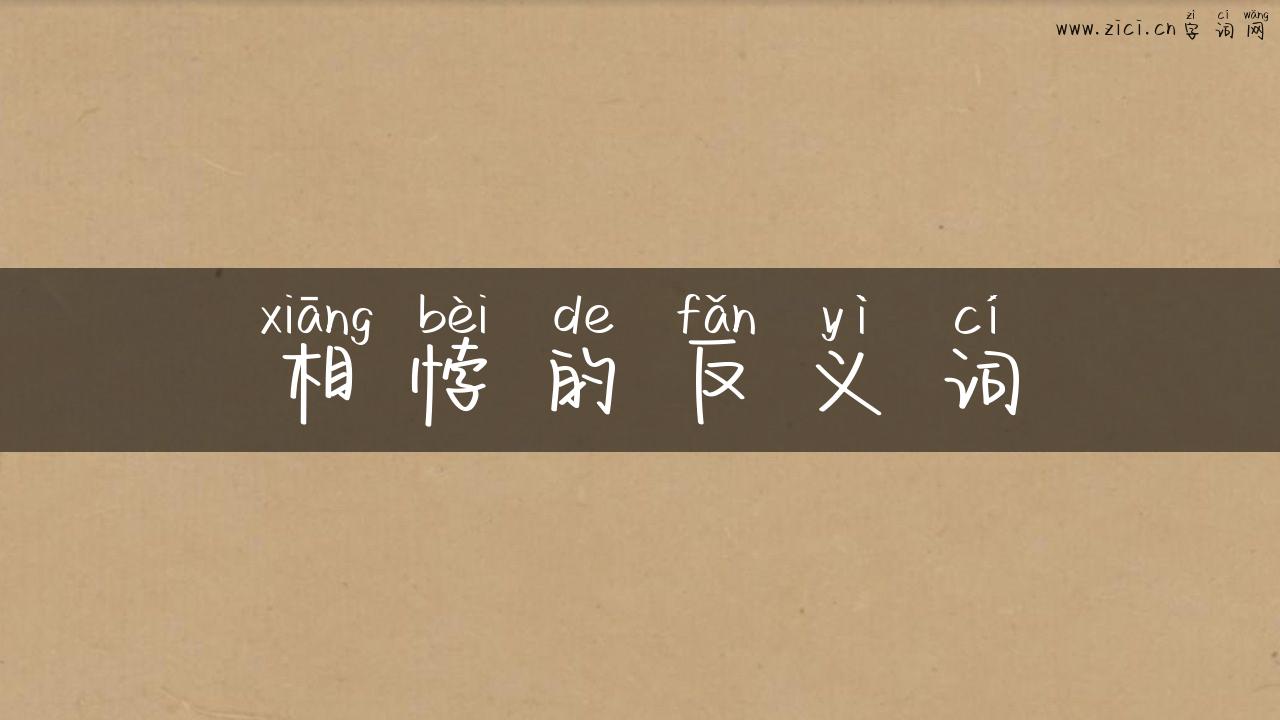 相悖的反义词