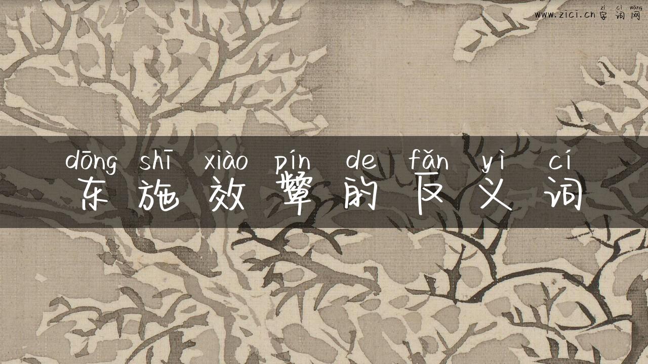 东施效颦的反义词